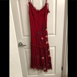 Betsey Johnson Sz 4 dark red dress!